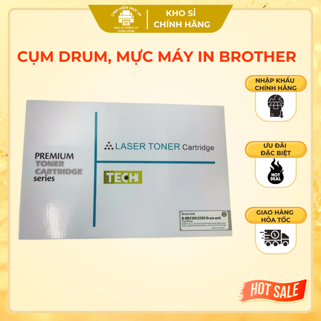 [Cụm Drum mực Brother 2385] Cụm drum, mực máy in Brother MFC L2701D chất lượng cao