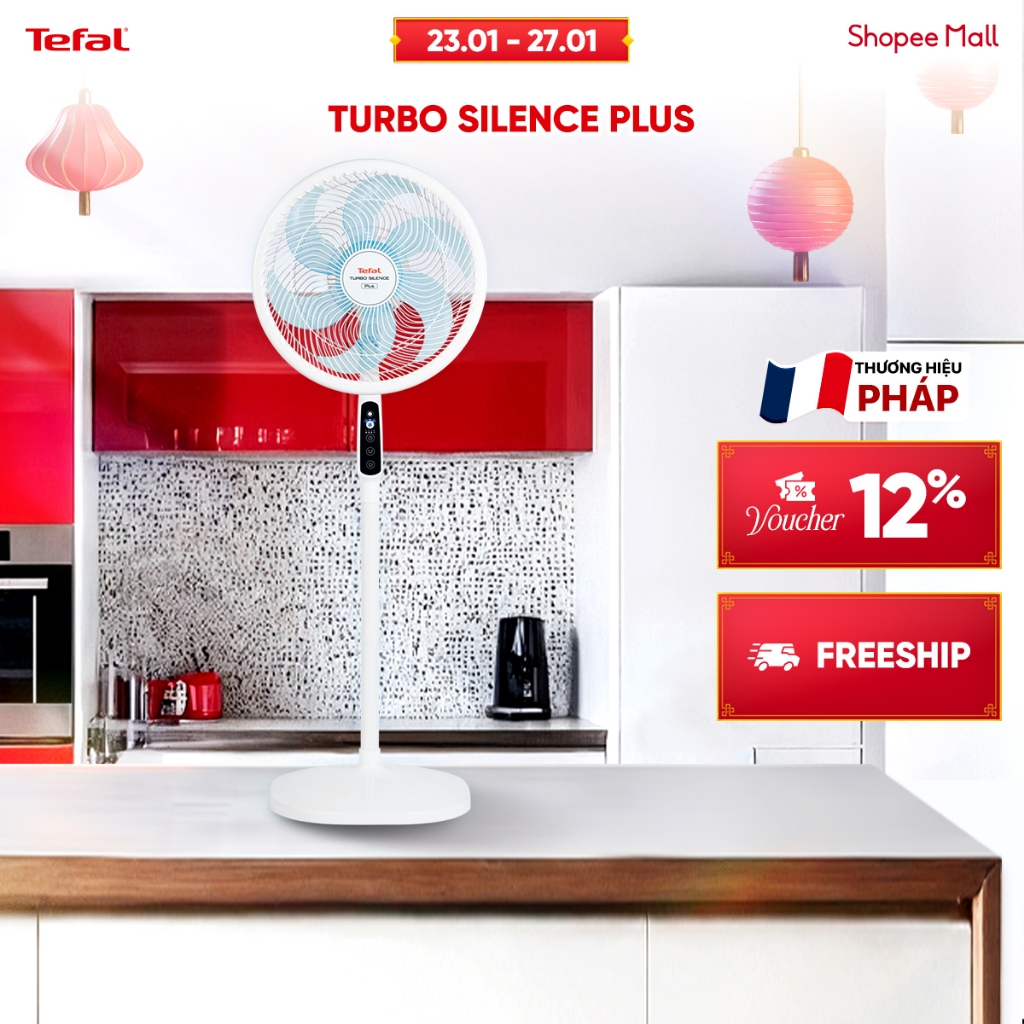Quạt đứng điều khiển từ xa Tefal Turbo Silence Plus