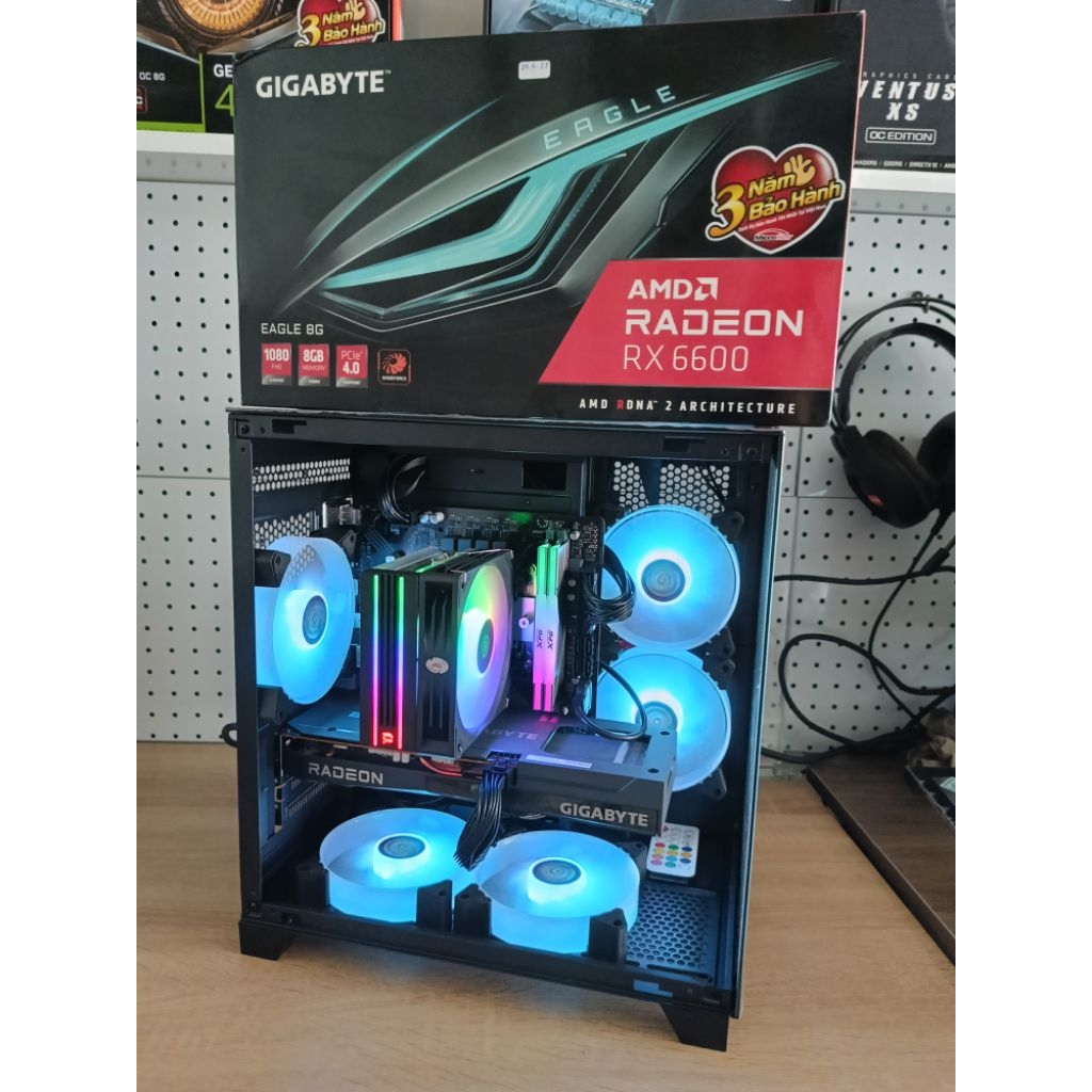 Thùng PC Giải trí Game online cực mạnh...Core i5 12400F + RX 6600 8GB DR6 ....