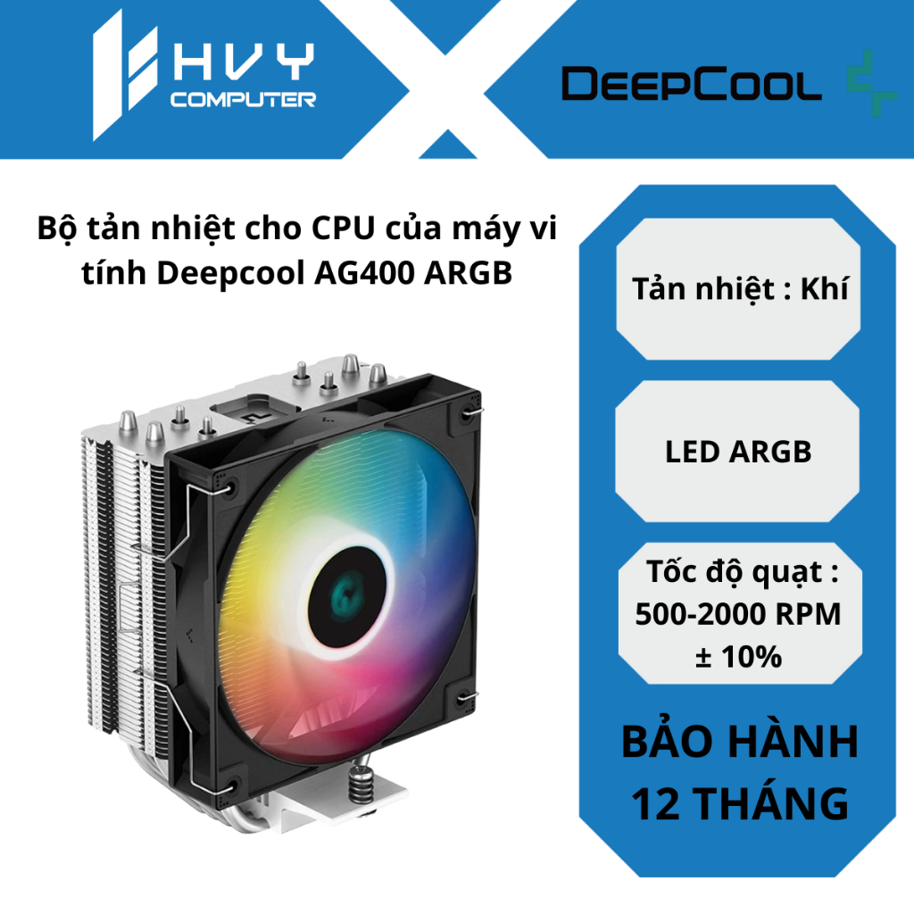 Bộ tản nhiệt cho CPU của máy vi tính Deepcool AG400 ARGB - Hàng Chính Hãng