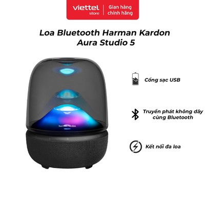 Loa Bluetooth Harman Kardon Aura Studio 5 | Công suất 160W | Bluetooth 5.4 | Hệ thống LED theo nhịp