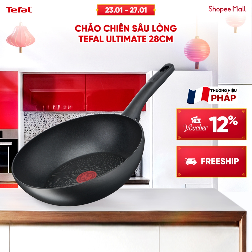 Chảo chiên sâu lồng Tefal Ultimate 28cm