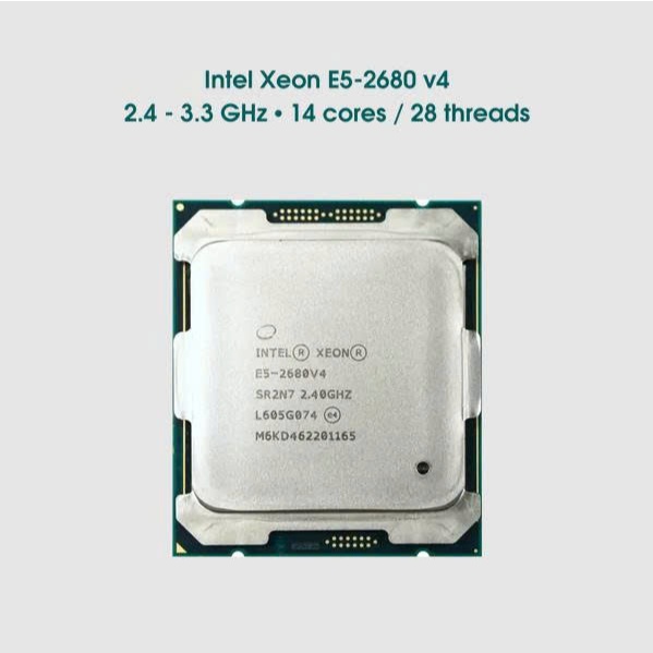 CPU Intel Xeon E5-2680v4- 14 nhân 28 luồng- 35MB Cache – 2.40Ghz, max 3.3Ghz