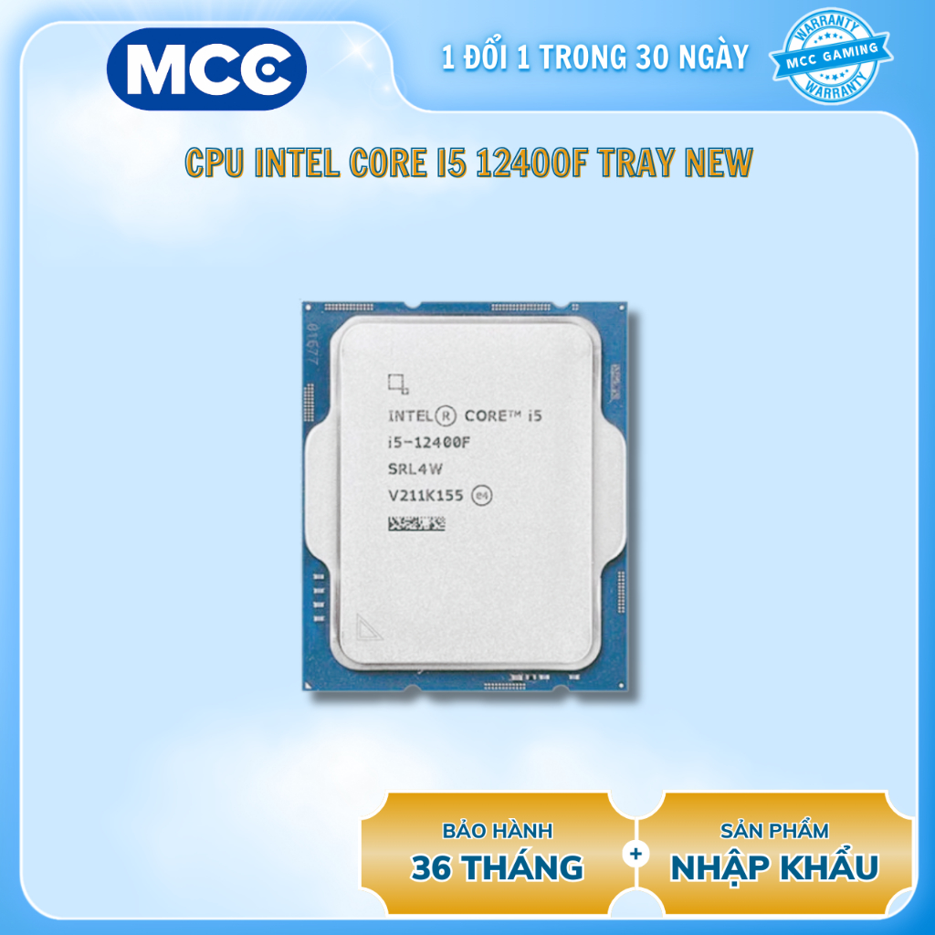 [Full VAT] CPU Intel Core i5 12400F / 13400F / 14400F Tray New