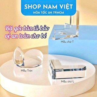 Bịt Góc Bàn Ghế Silicon Trong Suốt (Kèm Keo 2 Mặt) - Bo Góc Chống Va Chạm An Toàn Cho Trẻ Em
