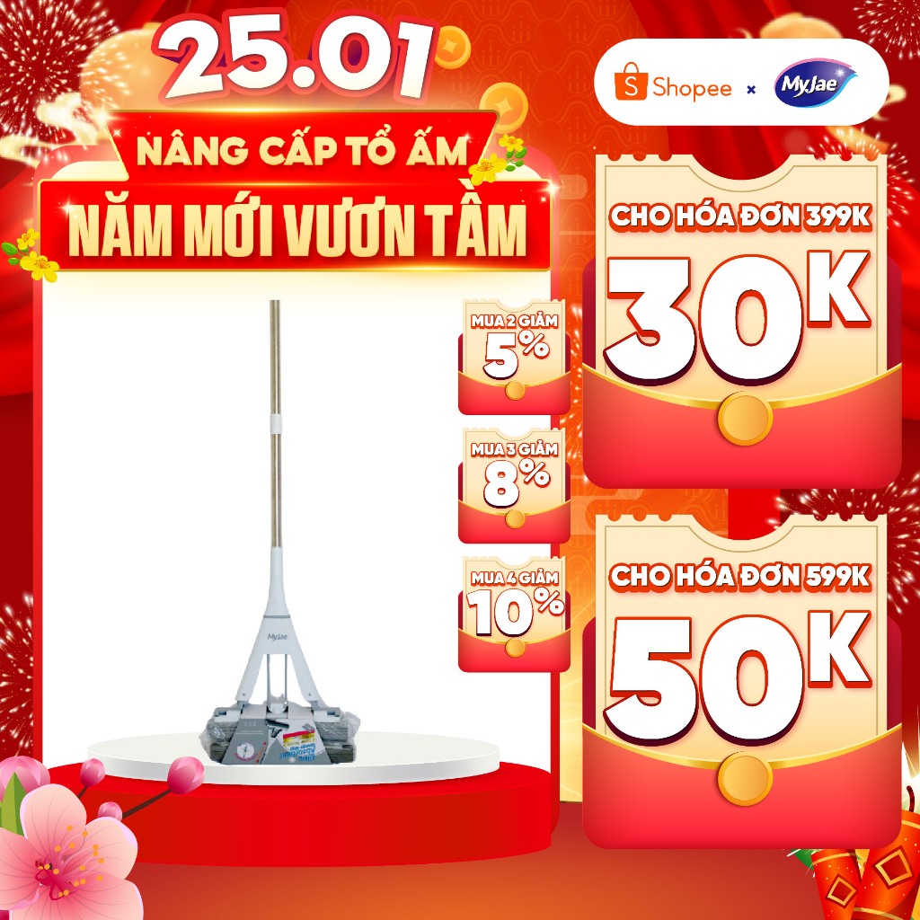 Cây Lau Nhà Mút Xốp Thấm Hút Nước PVA MyJae