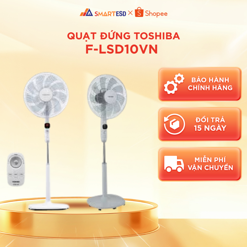 Quạt đứng Toshiba F-LSD10(W)VN | F-LSD10(H)VN - Bảo hành chính hãng 12 tháng