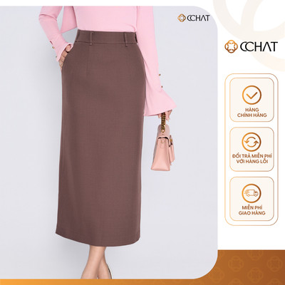 Chân Váy 𝐂𝐂𝐇𝐀𝐓 Dáng Suông Sway Diễu Chỉ Chất Liệu Tuytsi Cao Cấp 25CDS2002ST