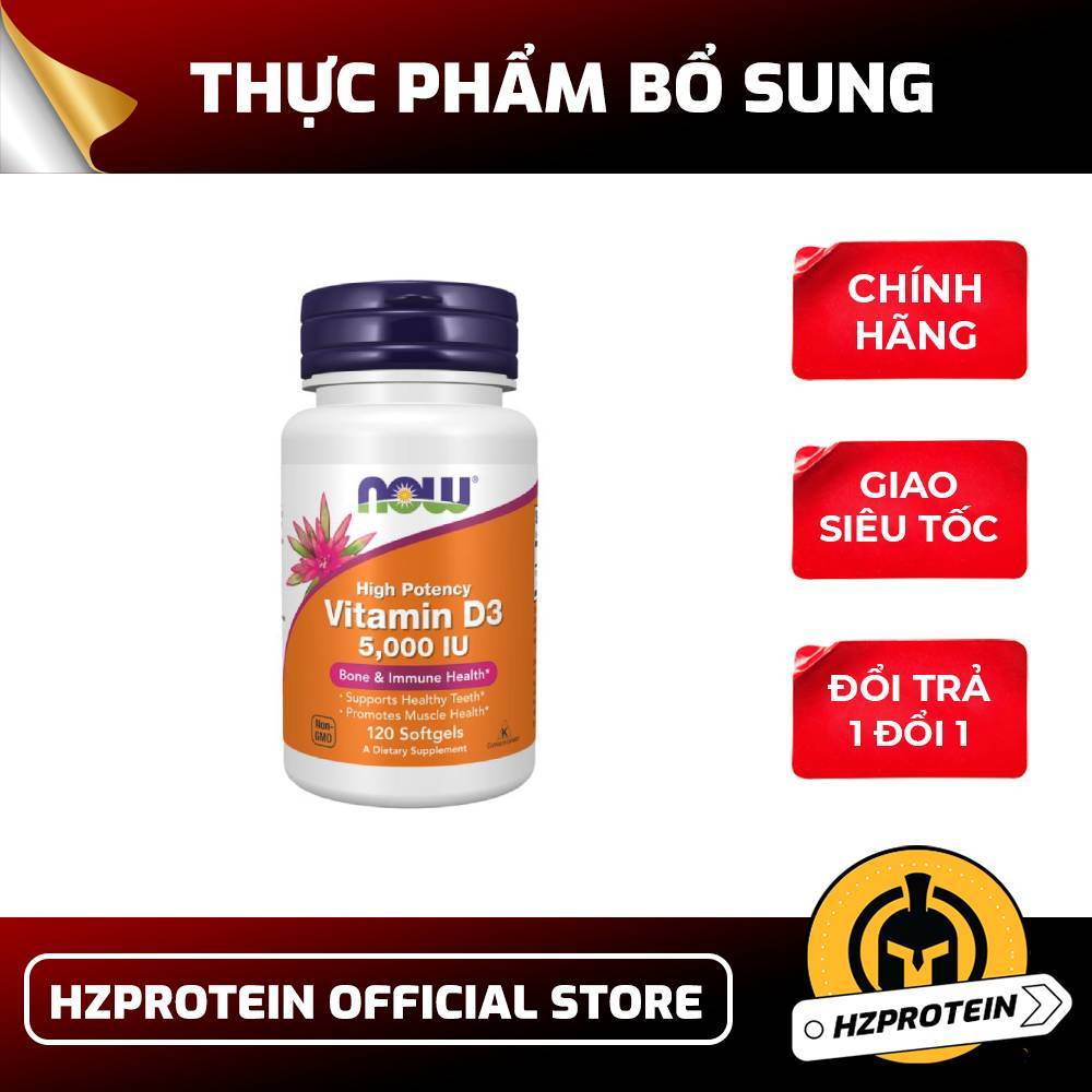 Now Vitamin D3 5000IU – Hỗ Trợ Xương