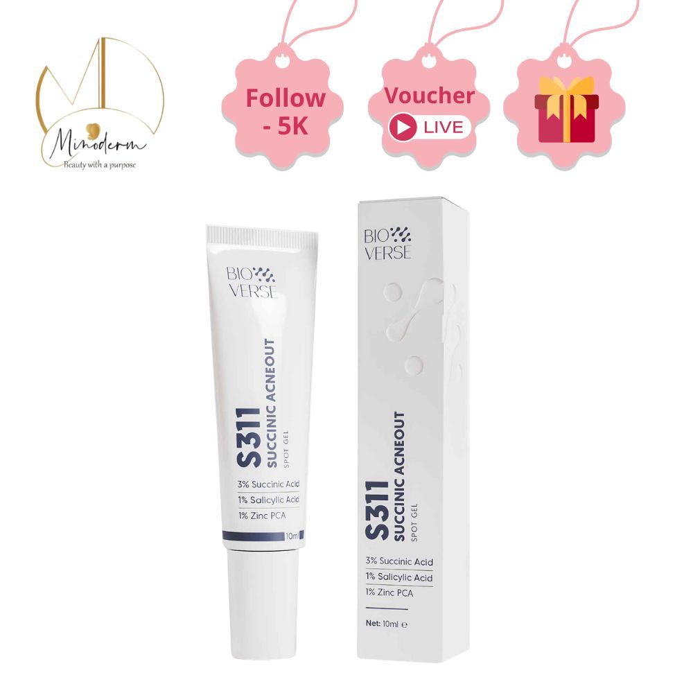 Gel chấm mụn Bioverse S311 Succinic Acneout hỗ trợ giảm mụn và se cồi mụn.
