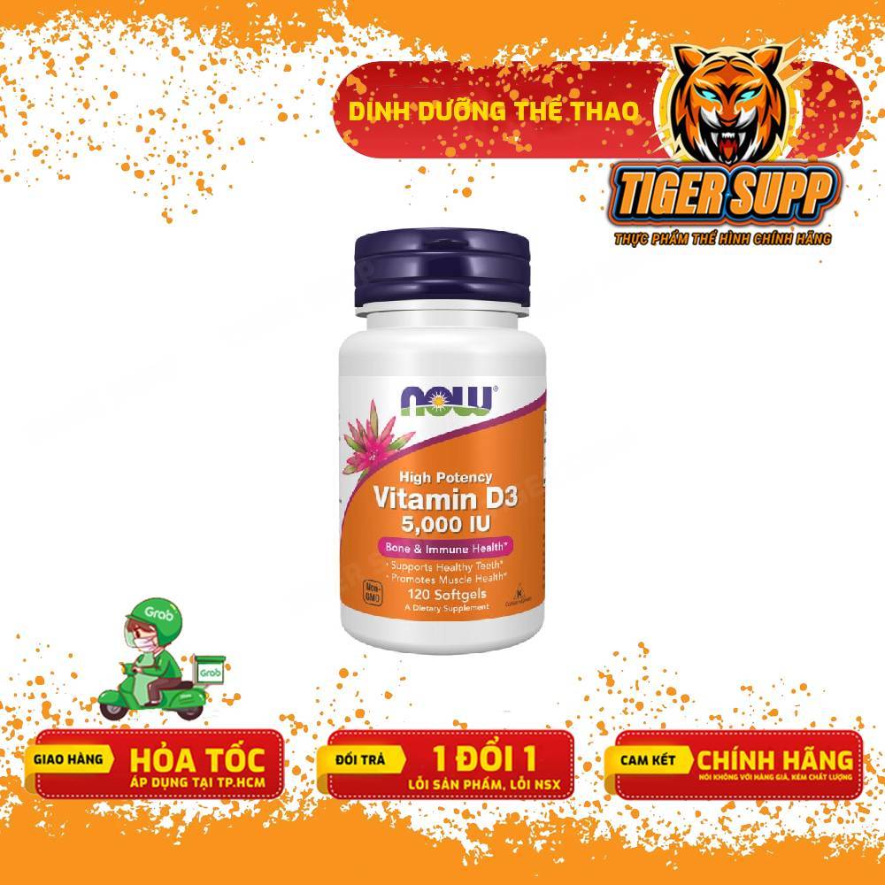 Now Vitamin D3 5000IU Hỗ Trợ Miễn Dịch & Xương