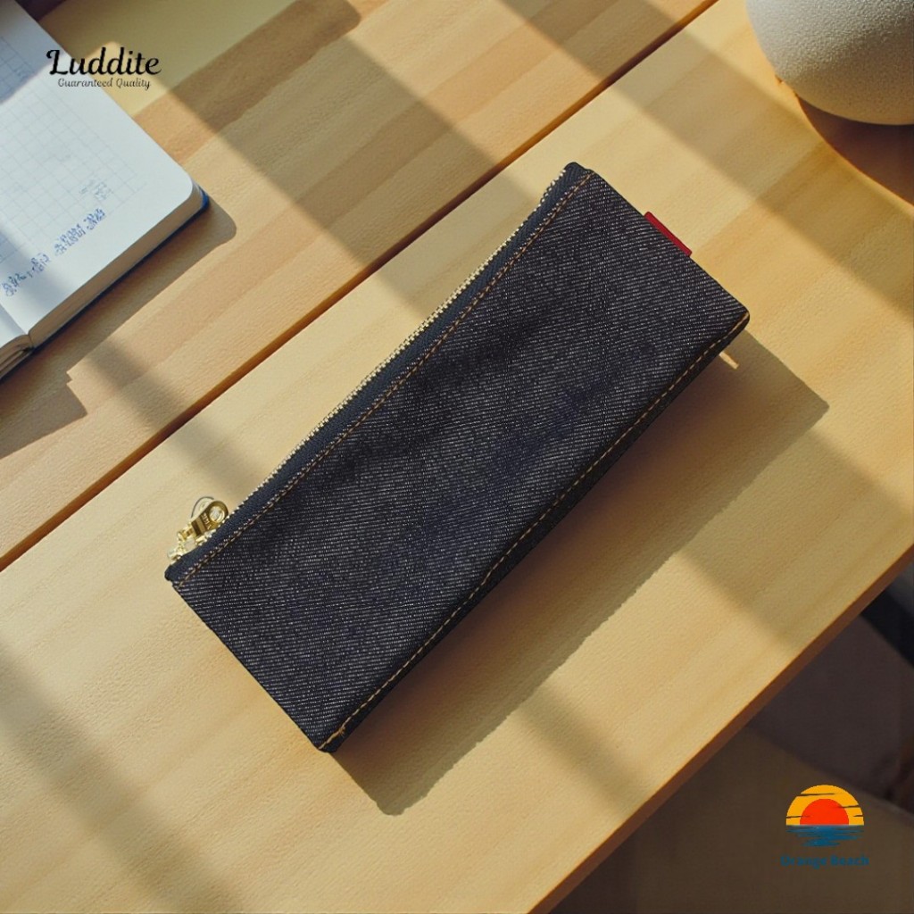 Luddite Denim Bendy Pencase/Bóp viết vải Denim/Okayama Denim/Pen Tray/Made in Japan