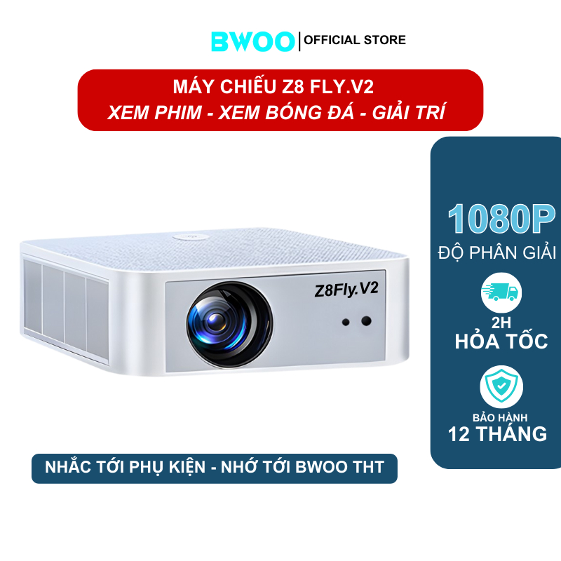 Máy Chiếu Z8 fly V2 BWOO máy chiếu xem phim xem bóng đá máy chiếu văn phòng độ phân giảm 1080P Bảo h