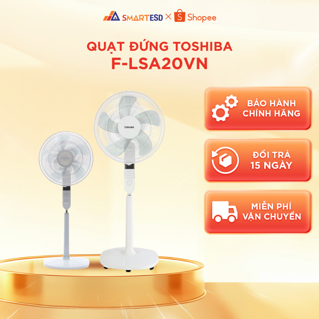 Quạt đứng Toshiba F-LSA20(W)VN/F-LSA20(H)VN - 60W - Bảo hành chính hãng 12 tháng