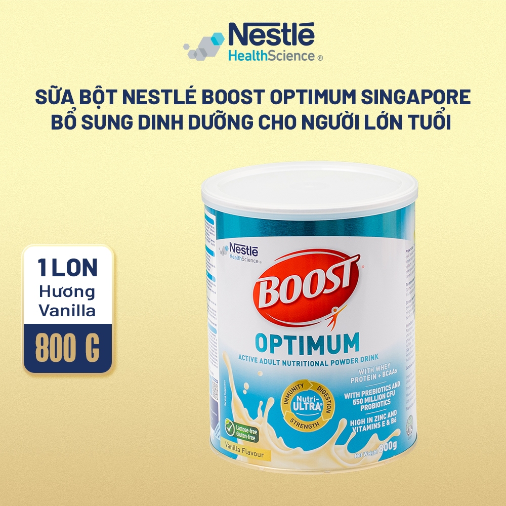 Sữa Bột NESTLÉ BOOST OPTIMUM Singapore Bổ Sung Dinh Dưỡng Cho Người Lớn Tuổi 800G