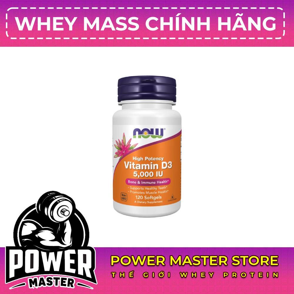 Now Vitamin D3 5000IU – Thực Phẩm Bổ Sung