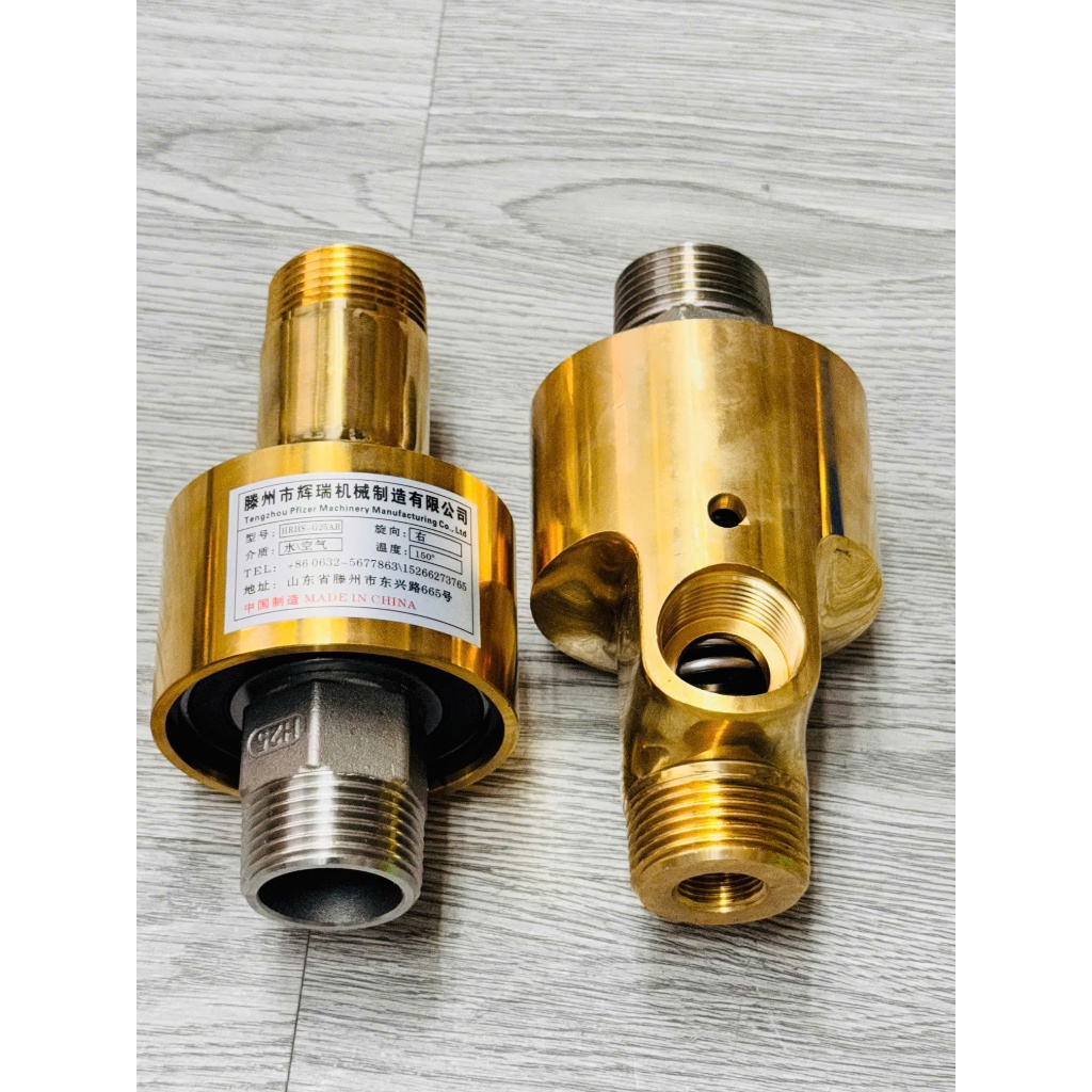 Khớp Quay HS-25R Khớp Quay HS-25L ren 1'' (3 cổng ren 34mm) dùng cho nước, khí áp max 15bar Khớp Qua