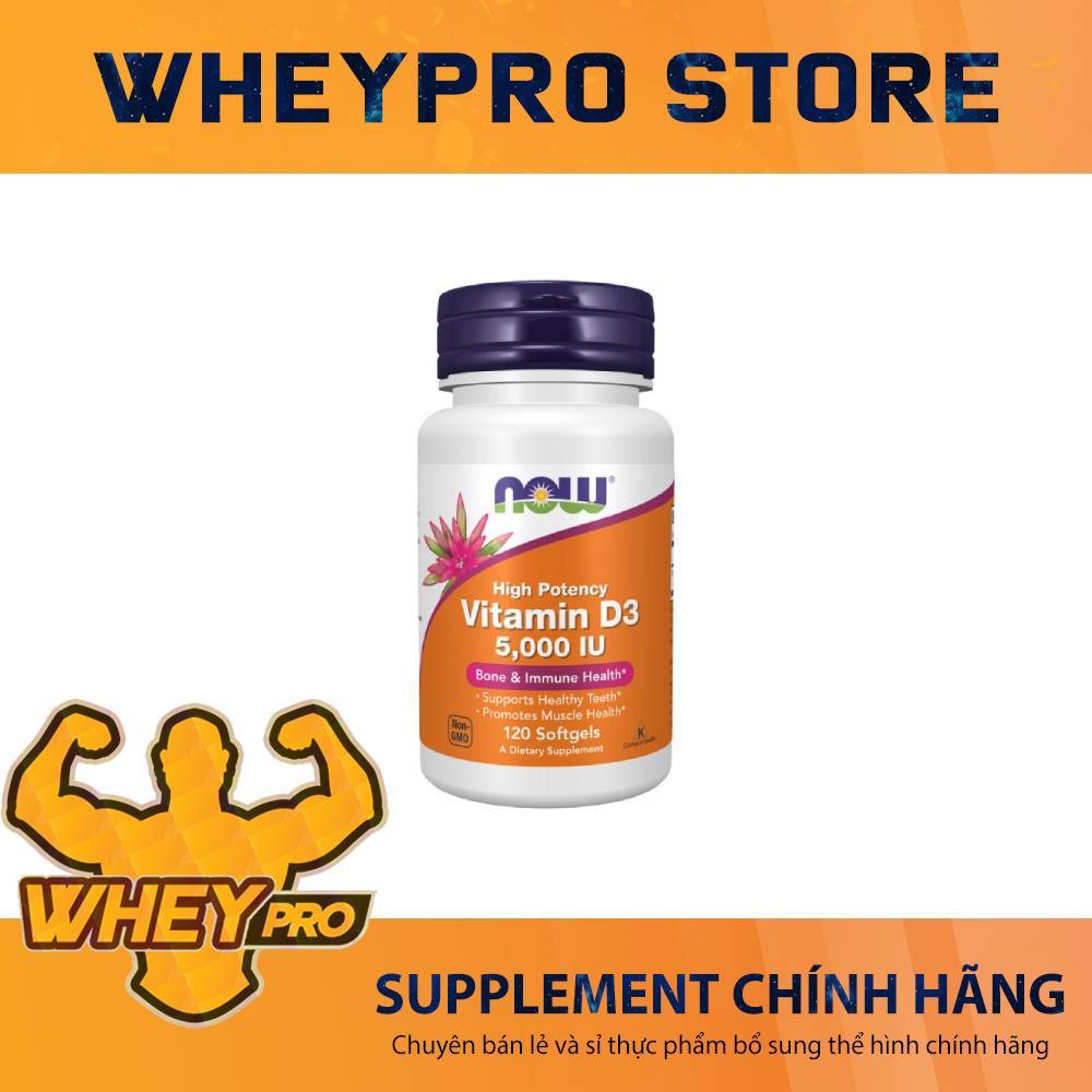 Now Vitamin D3 5000IU – Bổ Sung Dinh Dưỡng Cho Xương