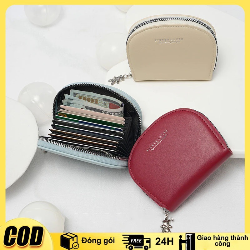 Ví cầm tay nhỏ gọn cho nữ nhiều ngăn thẻ nhiều màu tùy chọn túi đựng giấy tờ và thẻ