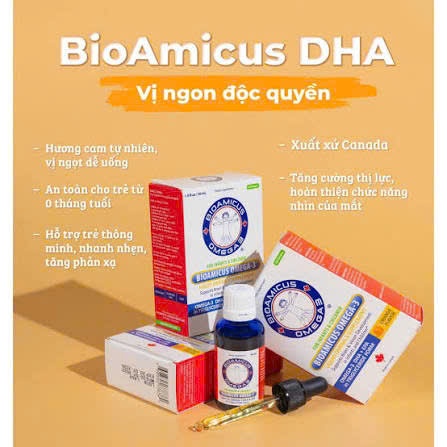 BioAmicus Omega-3 DHA hỗ trợ tốt cho mắt và não - DHA Cho Bé