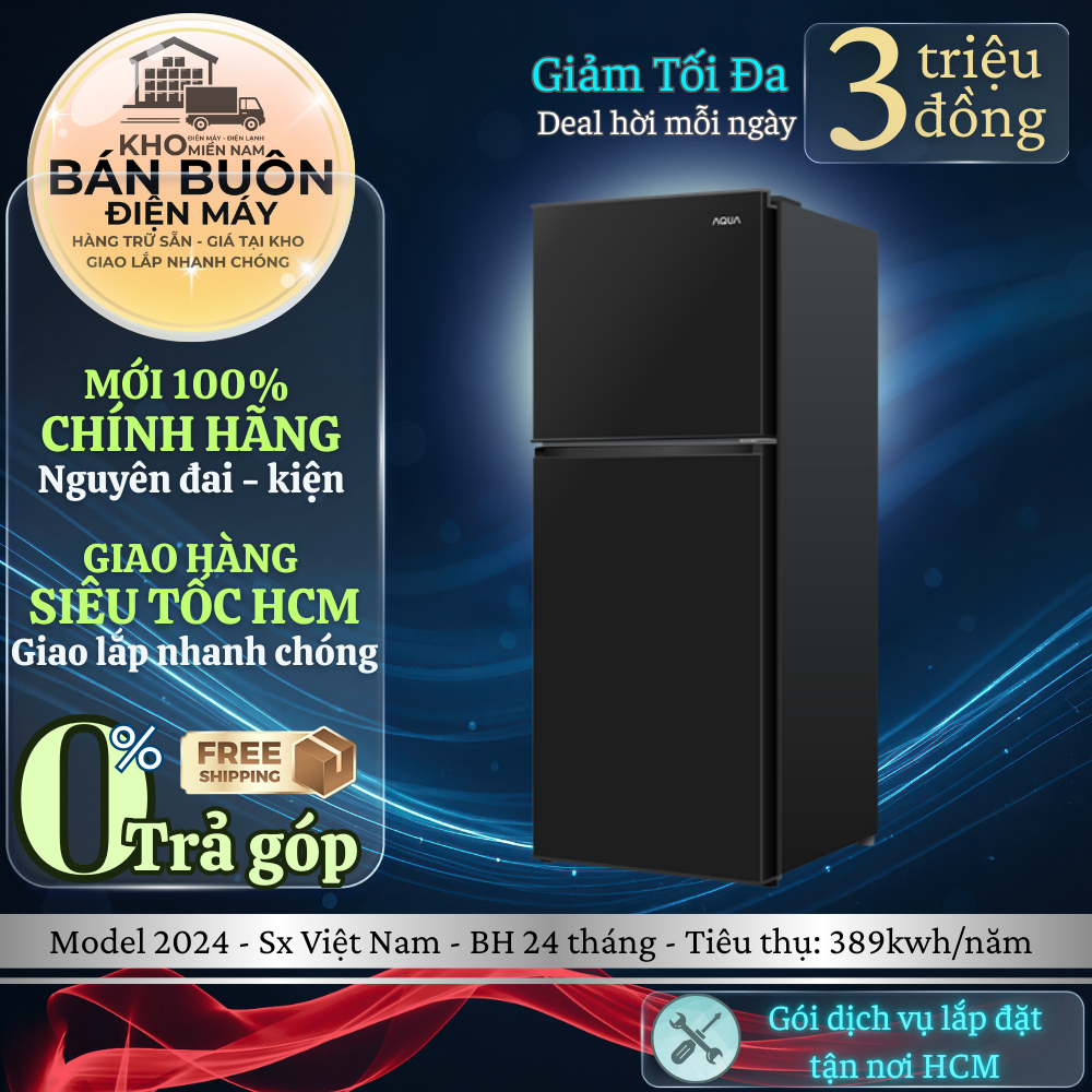 Tủ lạnh 2 cánh Aqua 130 lít ngăn đông trên AQR-T160FA(BS)
