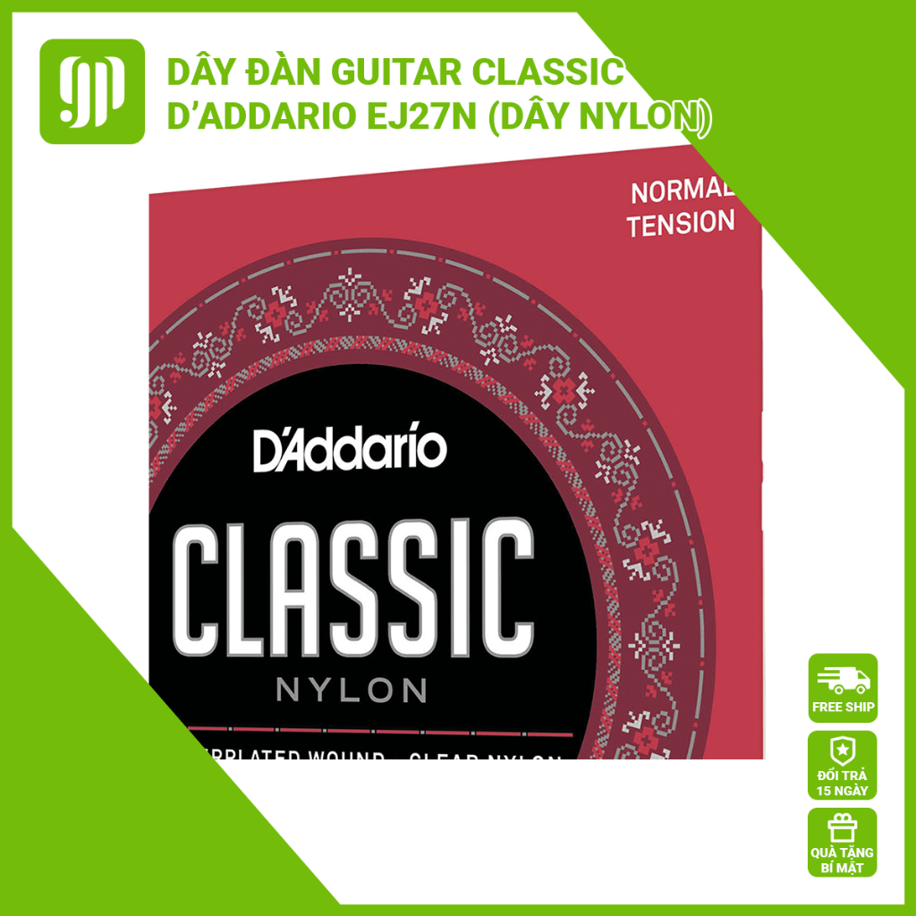[Chính hãng] Dây Đàn Guitar Classic EJ27N Size Normal