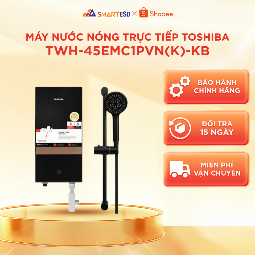 Máy nước nóng trực tiếp Toshiba TWH-45EMC1PVN(K)-KB- BH 12 THÁNG