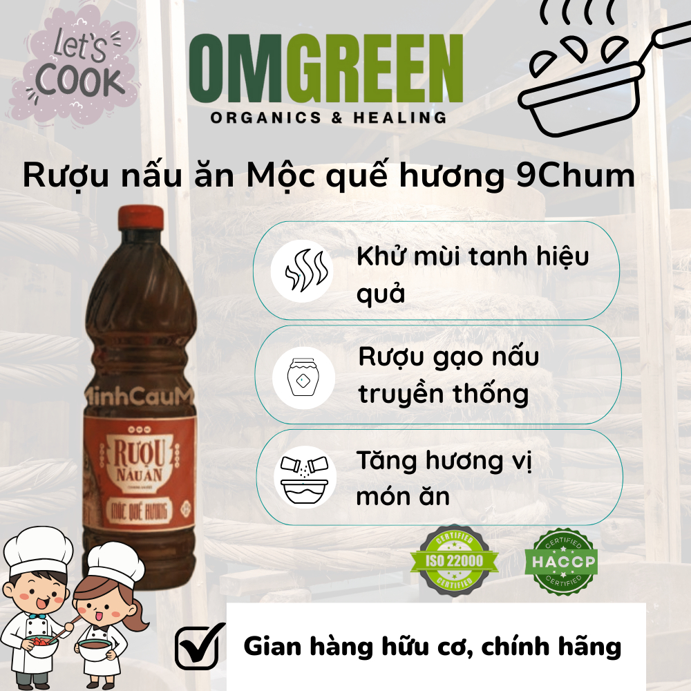 Rượu Nấu Ăn Mộc Quế Hương 9Chum 415ml – Khử Mùi Tanh, Tăng Hương Vị Món Ăn, Dùng Cho Kho Xào Hấp