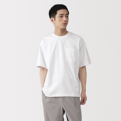 [26SS] MUJI Áo Thun Nam Vải Cool Touch Dáng Rộng Tay Ngắn