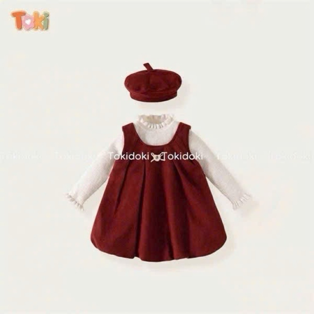 Set Váy bí kèm mũ nồi CHERRY COCO
