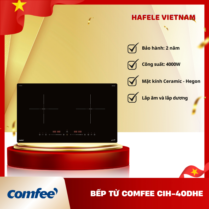 Bếp Từ Comfee CIH-40DHE – Công Suất 4000W – Mặt Kính Hegon Cao Cấp – Lắp Linh Hoạt - FEM