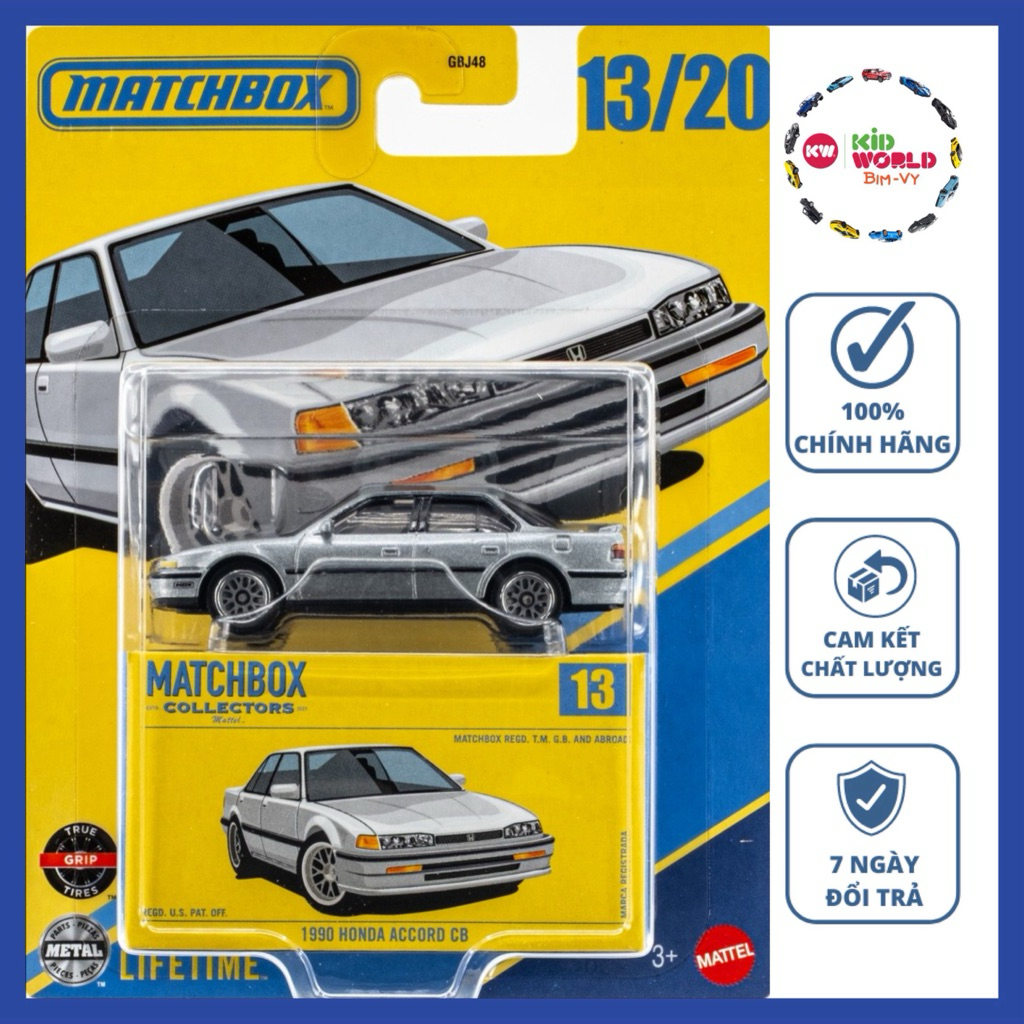 Xe mô hình Matchbox Collectors Series 1990 Honda Accord CB JCL27.