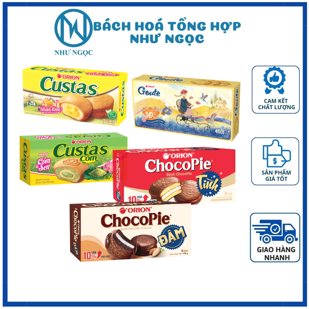 Orion - Bánh Custas, Chocopie, Bánh Quy Mè Goute