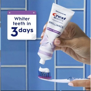 [CTY-Bản Mỹ] Kem Đánh Răng Crest 3D White Brilliance Vibrant Peppermint | Dòng cao cấp trắng răng