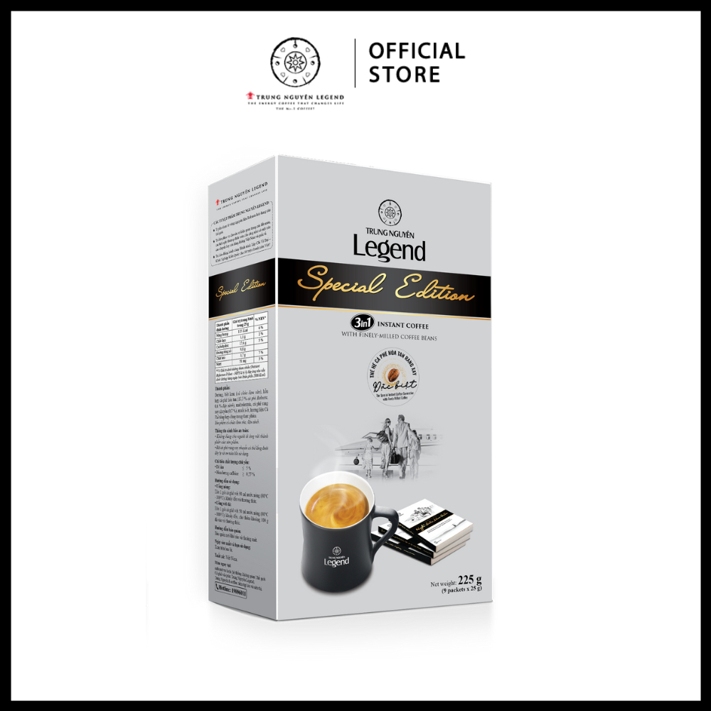 Trung Nguyên Legend - Cà phê sữa hoà tan rang xay 3in1 Special Edition - Hộp 9 gói x 25gr