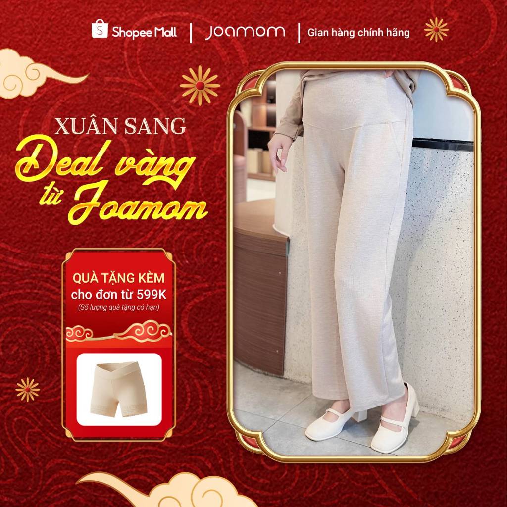 [Bestseller] Quần Bầu Joamom Mùa Thu Đông Nỉ Suông Ống Rộng Co Giãn - Qb070