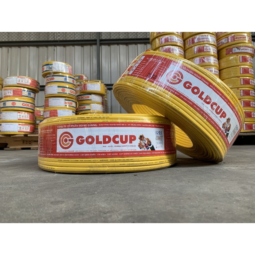 Dây điện đôi GOLDCUP 2x0.5, 2x0.75 chính hãng (cuộn 100m)