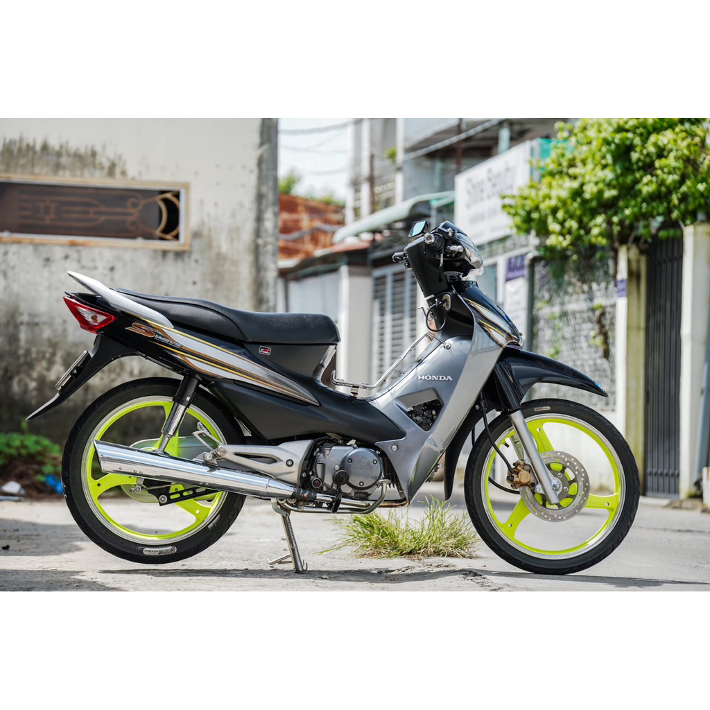 Tem wave 100S đời 2008 đen xám (in Nhật)