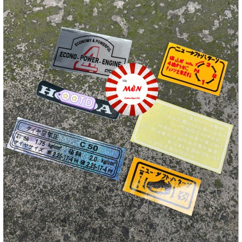 TEM THÔNG SỐ XE CUB 78, 81, 82, DD70...