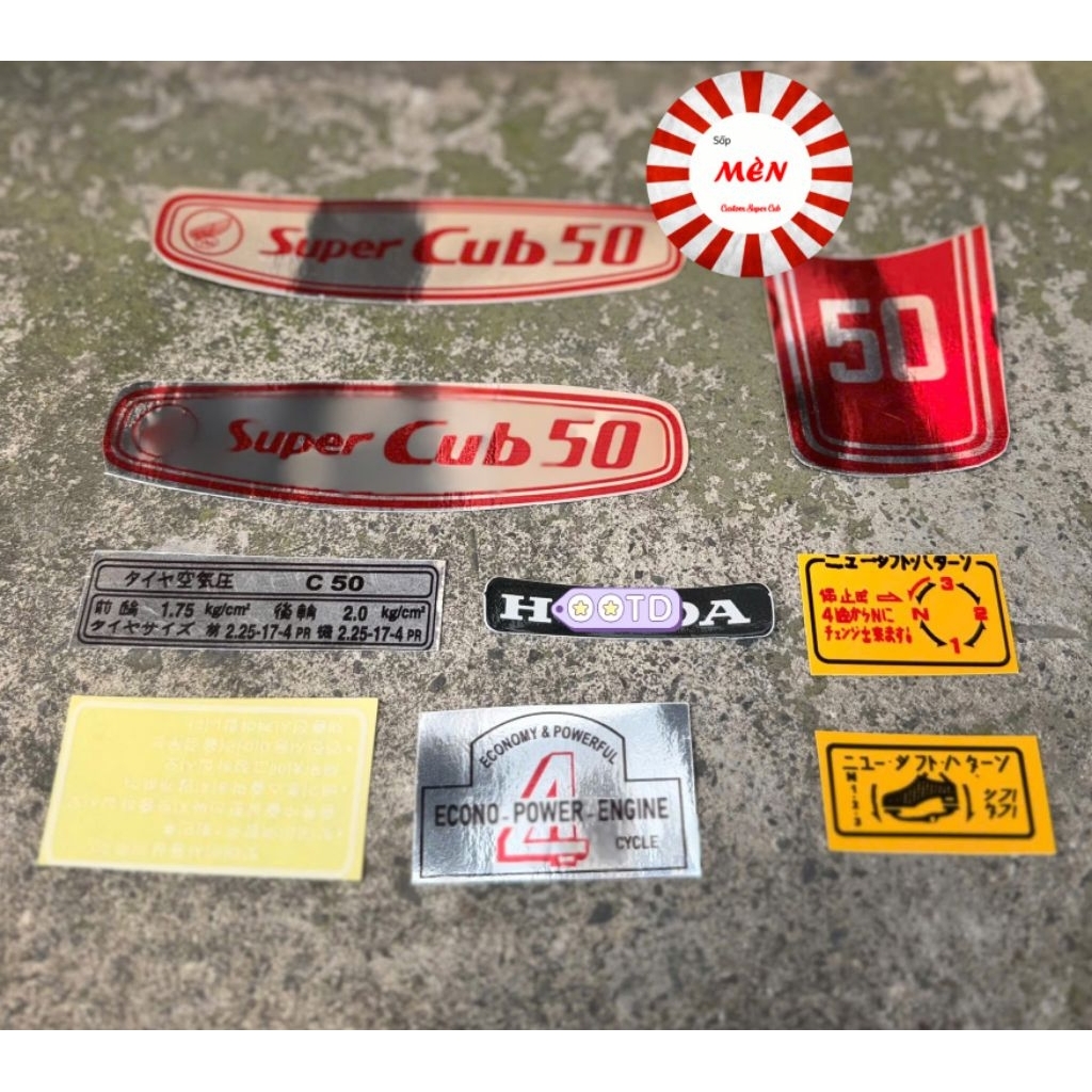 TEM XE CUB 78, 79 (kèm tem thông số)