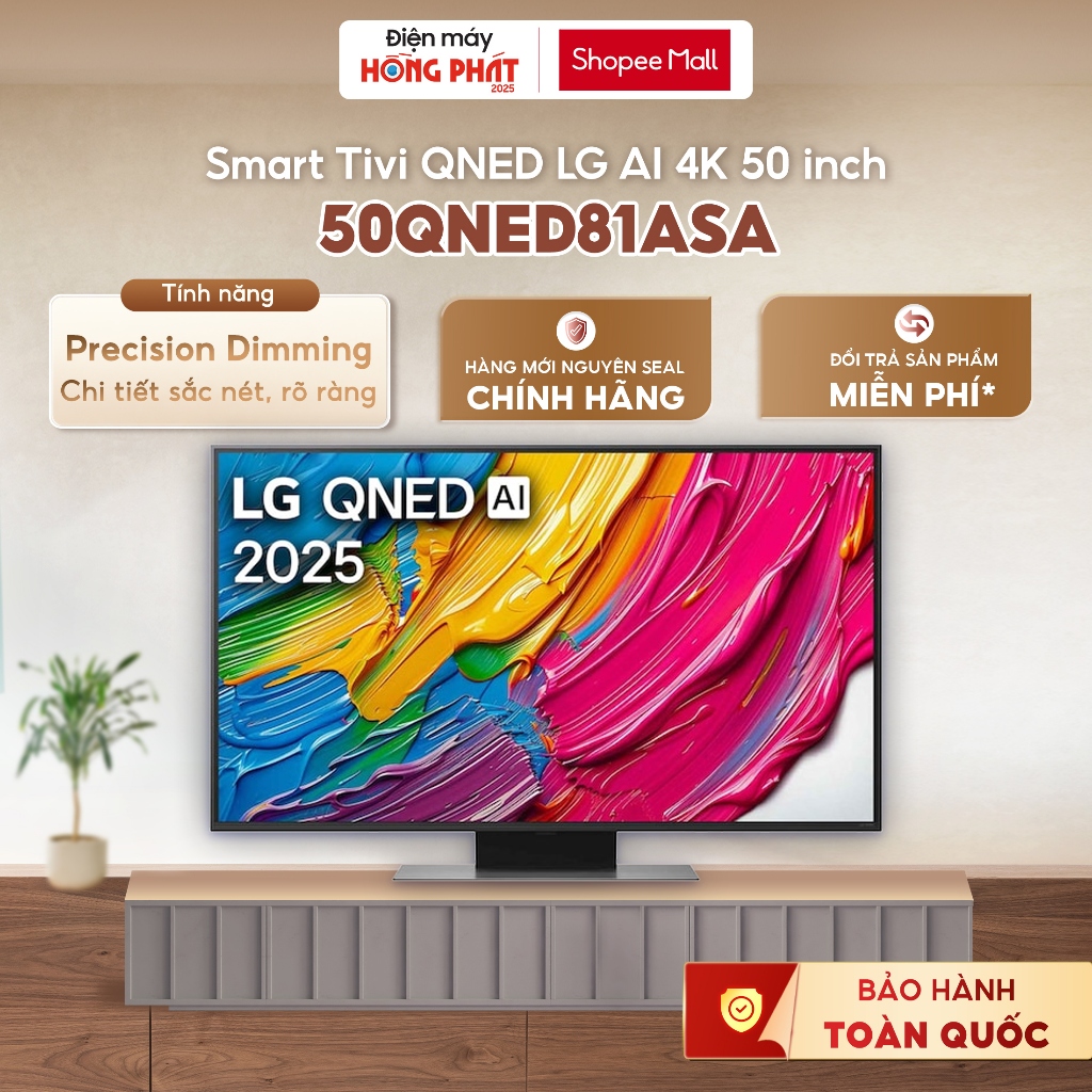 Smart Tivi QNED LG AI 4K 50 inch 50QNED81ASA [Giao-Lắp HCM]