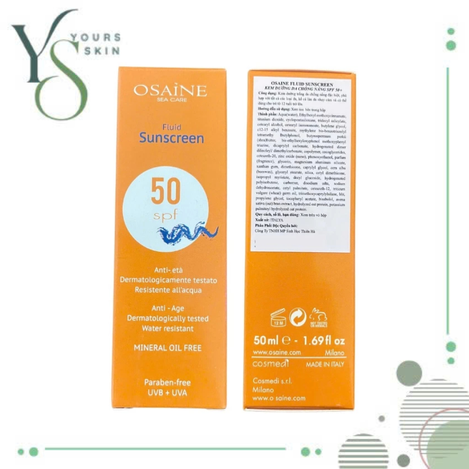 [50mL] Kem dưỡng da chống nắng OSAINE FLUID SUNCREEN SPF 50