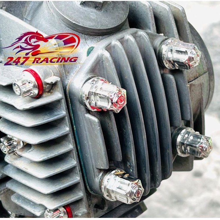 4 con Ốc Inox304 7li BÍT Gắn Đầu Qui lát đầu Bò xe máy Wave Dream RS .