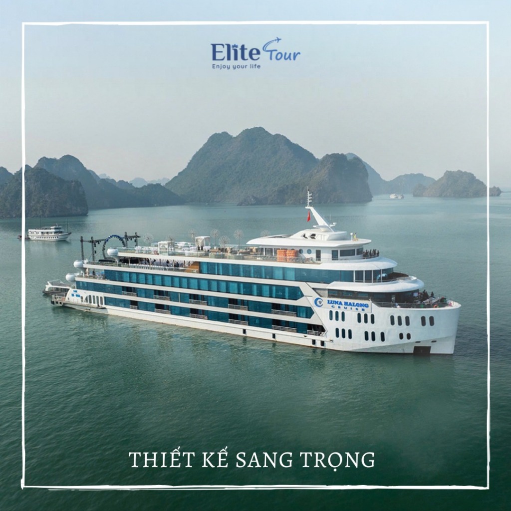 [E-Voucher] Du Thuyền Luna Hạ Long 6 Sao | Bể Bơi Đáy Kính & Buffet Hải Sản | Tour 7 Tiếng / Ăn Tối 