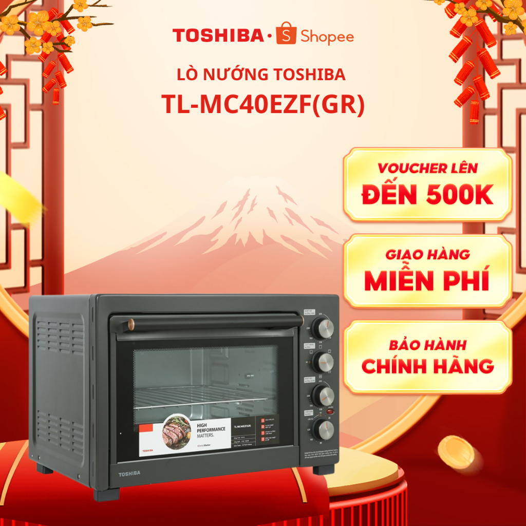 Lò Nướng Toshiba TL-MC40EZF(GR)-dung tích 40l, bảo hành 12 tháng