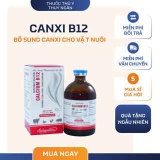 Canxi B12 (100 ml) của Á Châu giúp bổ sung canxi và vitamin B12 cho heo, gà