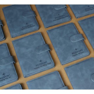 [Mẫu mới, nhiều màu, nhiều charm] Bao Da Hộ Chiếu Passport Cover Handmade Ví Đựng Passport Vintage Khắc Tên Theo Yêu Cầu