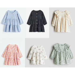 (069)Váy (đầm) tay dài cúc giữa H&M