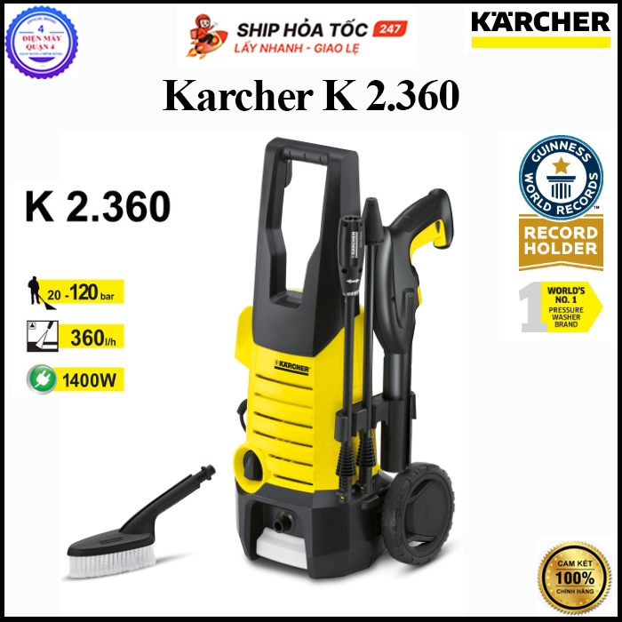 Karcher K2 360 -- Máy xịt rửa Karcher K2.360 KAP - Hàng chính hãng