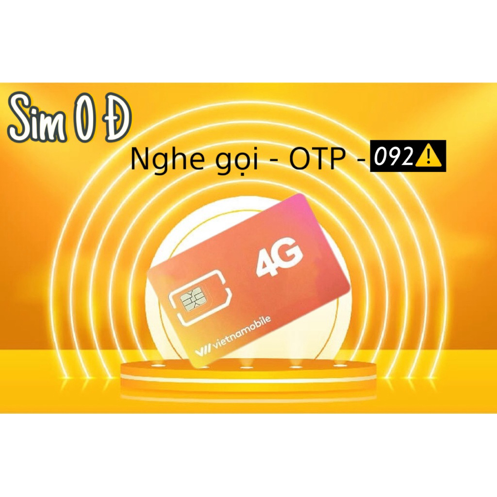 092 - Vietnamobile Hsd 1 tháng Nghe Gọi Sms